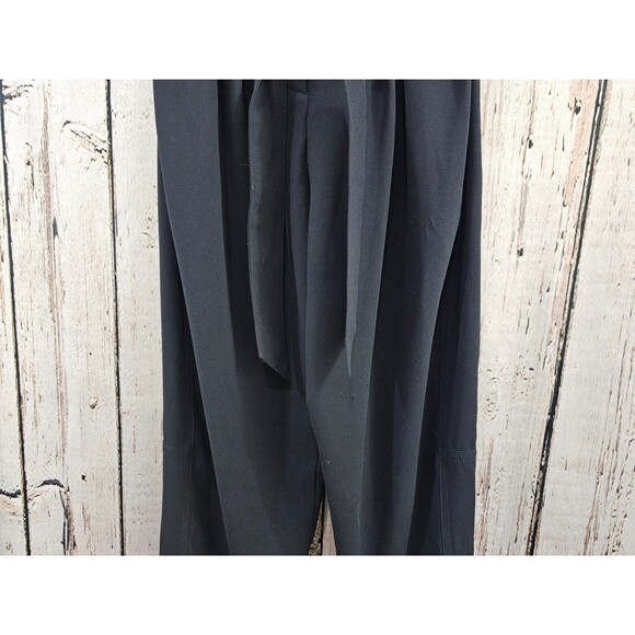 DMS Womens 38 Iro Paperbag Waist Belted High Rise Dress Pants‎ Slacks Black EUC - Picture 3 of 10